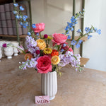 Footed Vase - Bright & Cheery